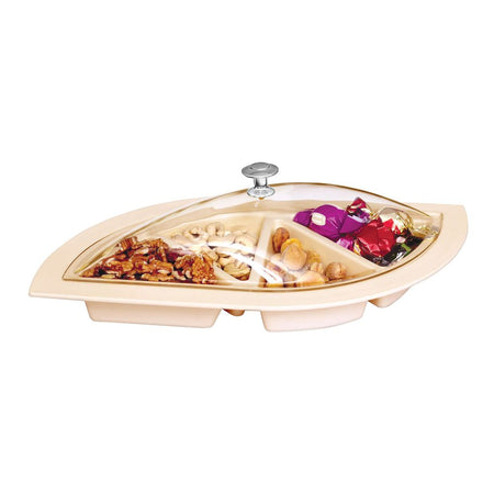 Appollo Kabul Dry Fruit Tray, White - Main Image