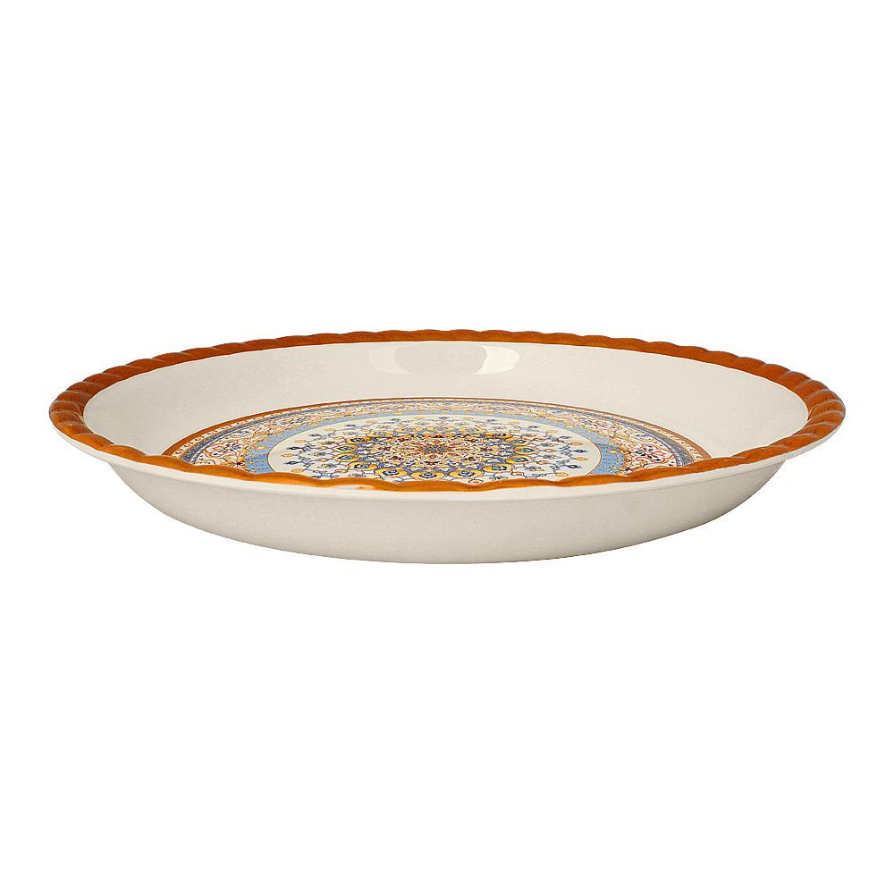 Sky Melamine Thal, Small, Golden, 12 Inches, Elegant Serving Plate, Durable Design - Main Image