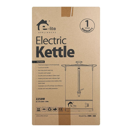 E-Lite Electric Kettle, 2250W, 20 Liter Capacity, EWK-20B - Image 3