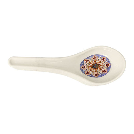 Sky Melamine Soup Spoons, Golden, Elegant Cutlery Set, Durable Design, 6-Pack - Image 2