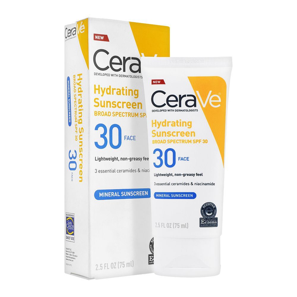 CeraVe Hydrating Sunscreen Broad Spectrum, SPF-30, 75ml - Main Image