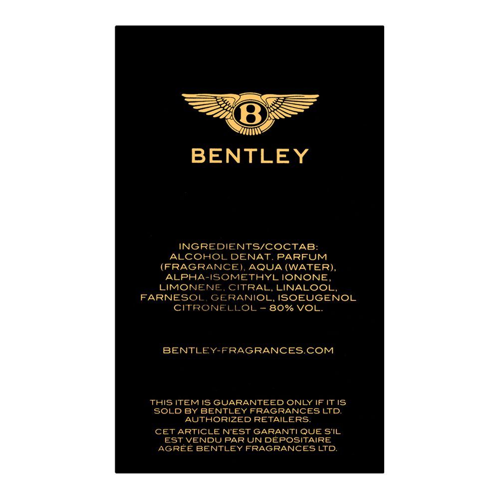 Bentley For Men Absolute Eau De Parfum, 100ml - Image 3