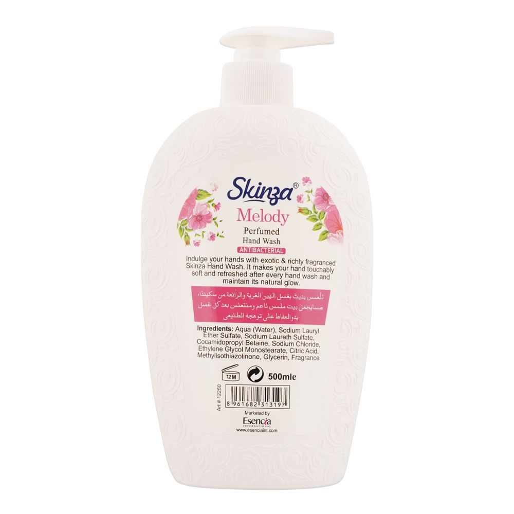 Skinza Melody Antibacterial Perfumed Hand Wash, 500ml - Image 2