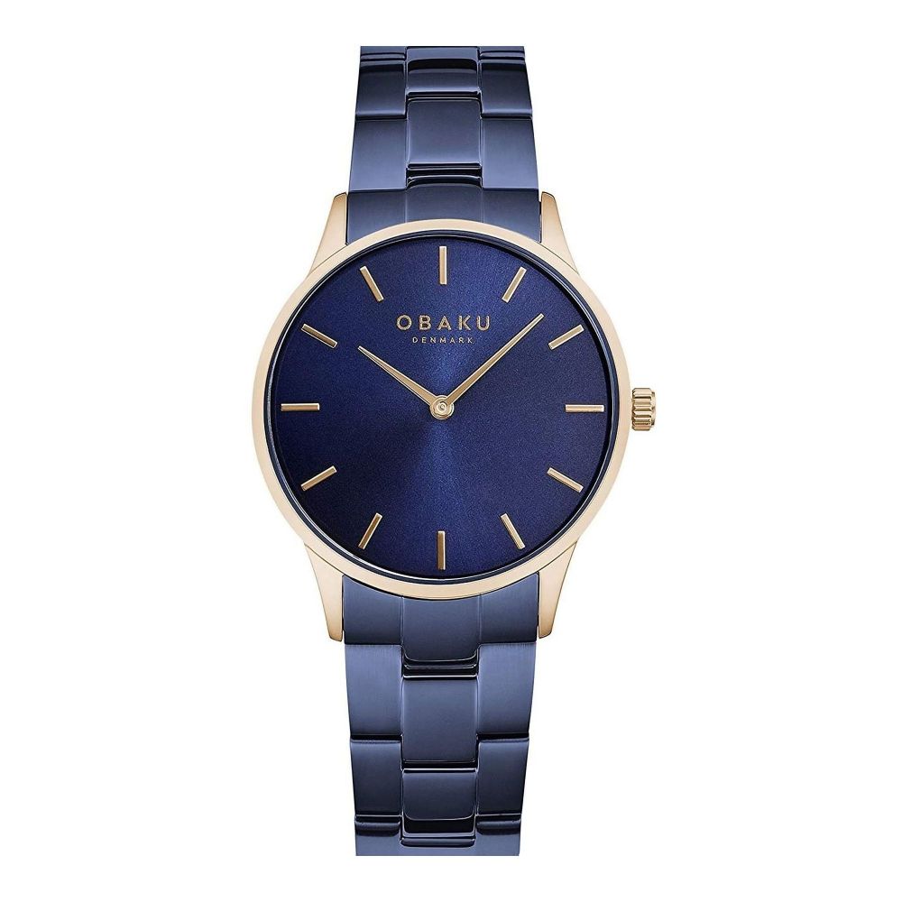 Obaku Women's Fawn Round Dial With Navy Blue Background & Bracelet Analog Watch, V247LXVLSL - Main Image