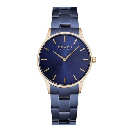 Obaku Women's Fawn Round Dial With Navy Blue Background & Bracelet Analog Watch, V247LXVLSL - Main Image