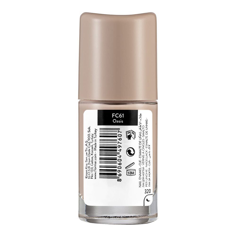 Flormar Full Color Nail Enamel, FC61 Oasis, 8ml - Image 2