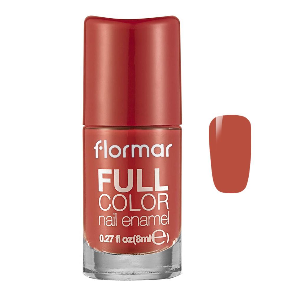 Flormar Full Color Nail Enamel, FC78 Lovely Coral, 8ml - Main Image