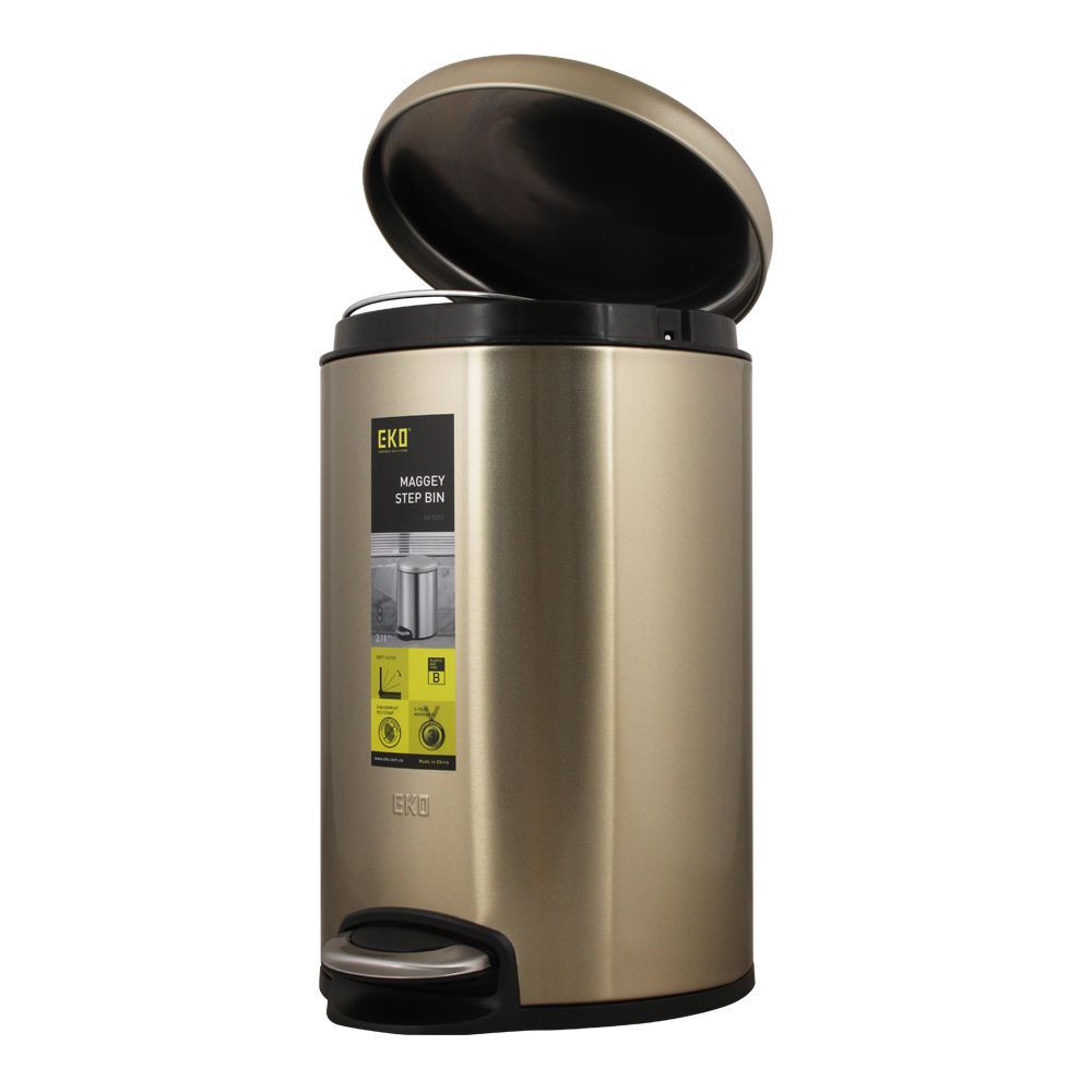 EKO Maggey Step Dustbin, 30 Liters, Sea Golden Color, EK9213-30L - Main Image