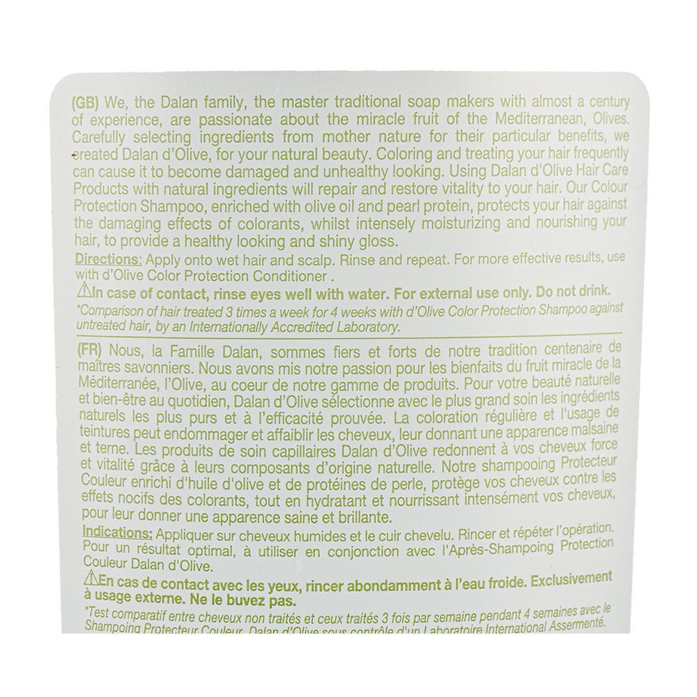 Dalan D'Olive Color Protection Olive Oil Nutrition Shampoo, 400ml - Image 3