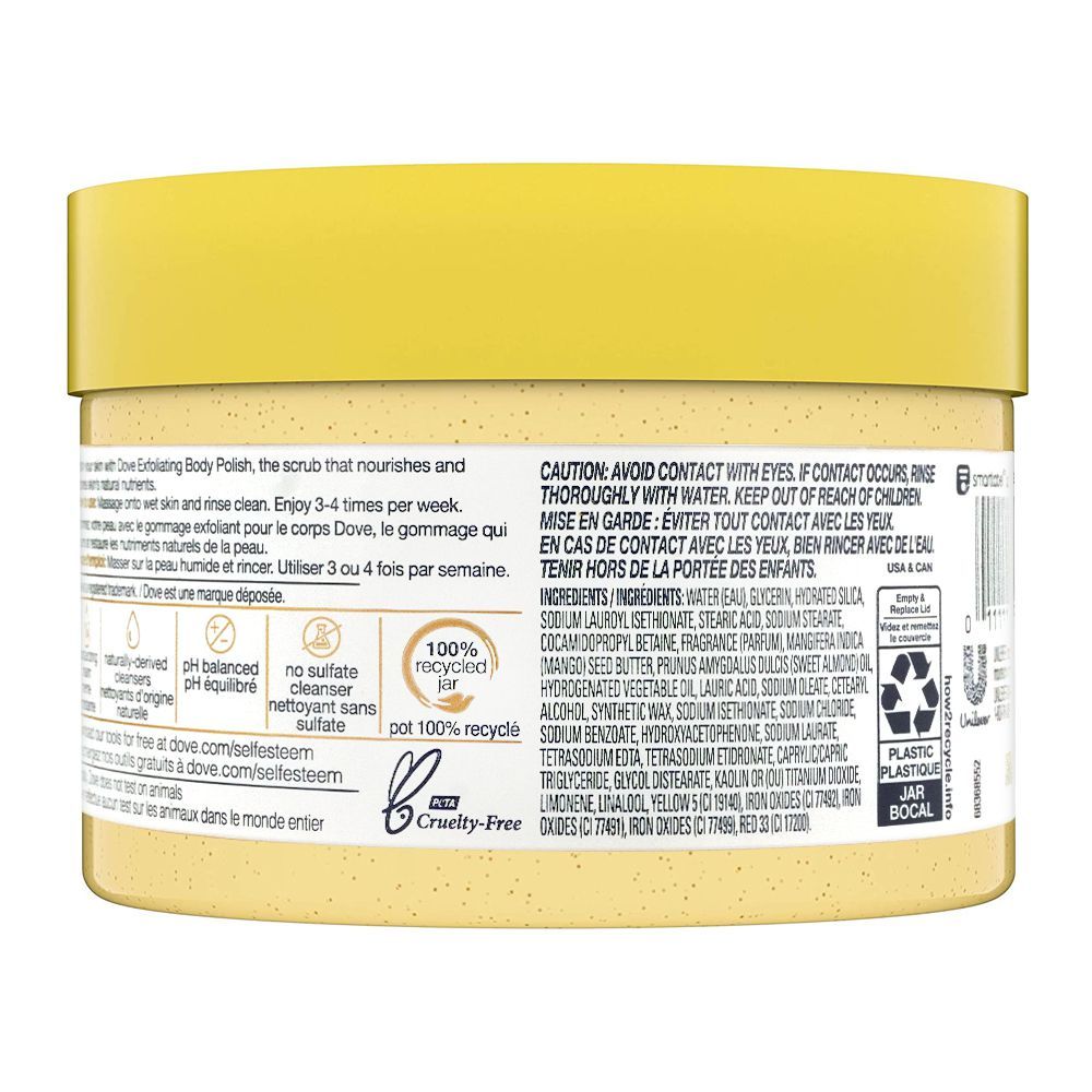 Dove Crushed Almond & Mango Butter Exfoliating Body Polish, 298gm - Image 2