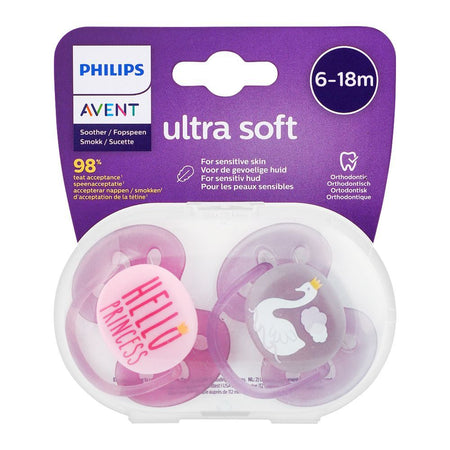 Avent Ultra Soft Soothers 2-Pack, 6-18 Months, SCF223/02 - Image 2