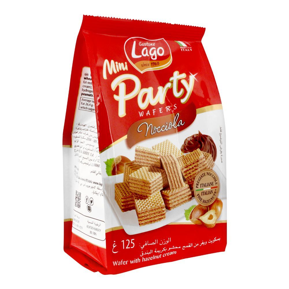 Lago Mini Party Nocciola Wafers, 125g - Main Image