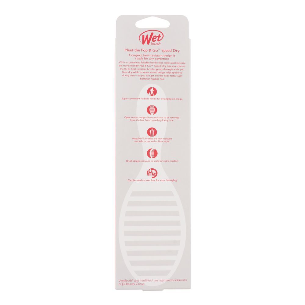 Wet Brush Pop & Go Speed Dry Hair Brush, Black, BWR810TRAVBK - Image 3