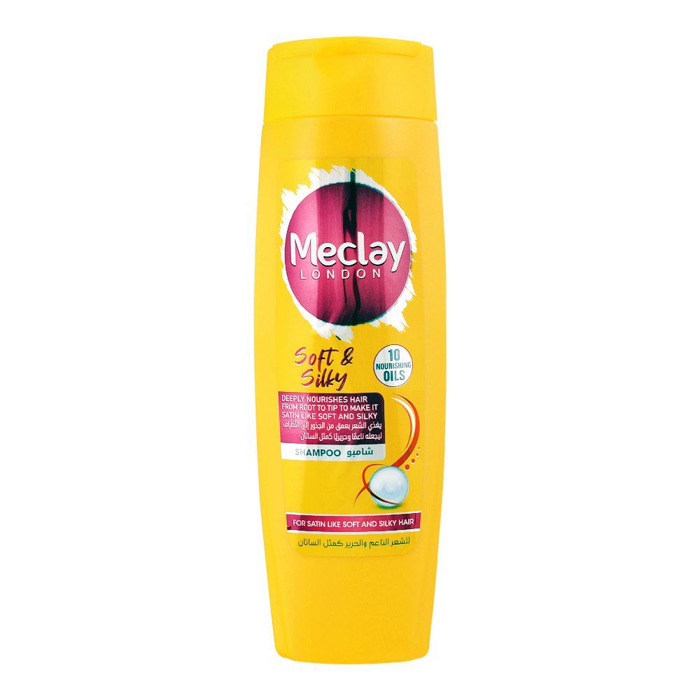Meclay London 10 Nourishing Oils Soft & Silky Shampoo, 185ml - Main Image