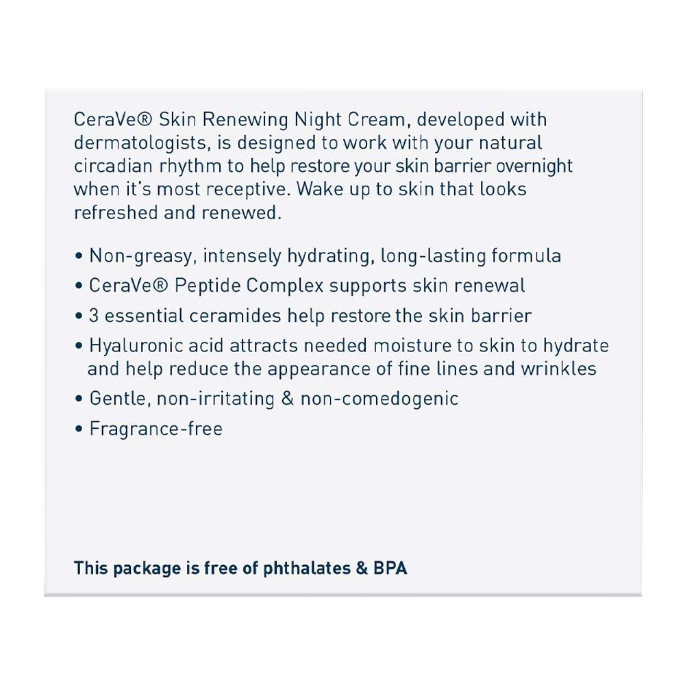 CeraVe Skin Renewing Night Cream, 48g - Image 3