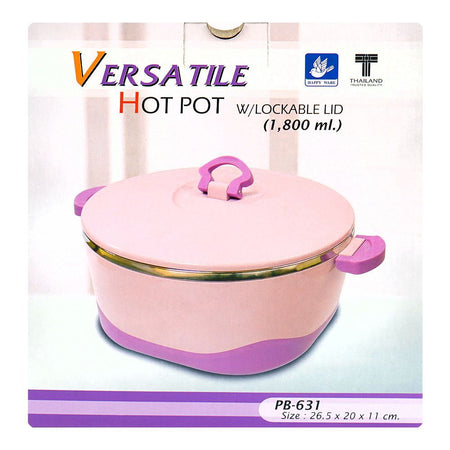 Happy Ware Hot Pot With Lockable Lid, 26.5 x 20 x 11cm, 1800ml, Beige, SU-631 - Image 5