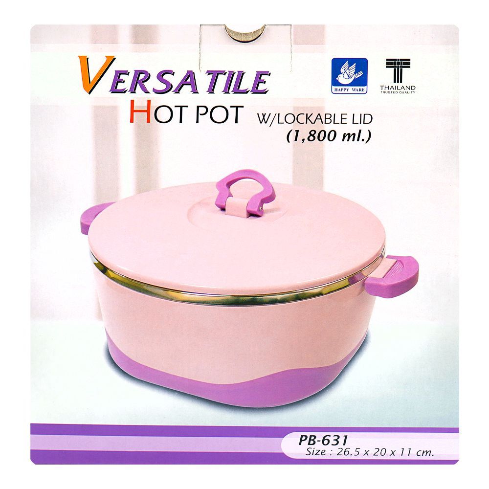 Happy Ware Hot Pot With Lockable Lid, 26.5 x 20 x 11cm, 1800ml, Beige, SU-631 - Image 5
