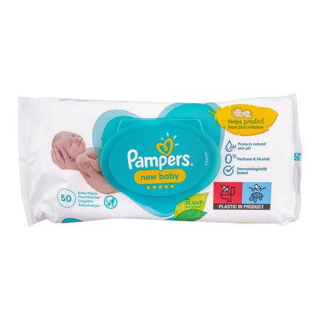 Pampers New Baby Sensitive Wipes With Lid, 50-Pack - Main Image