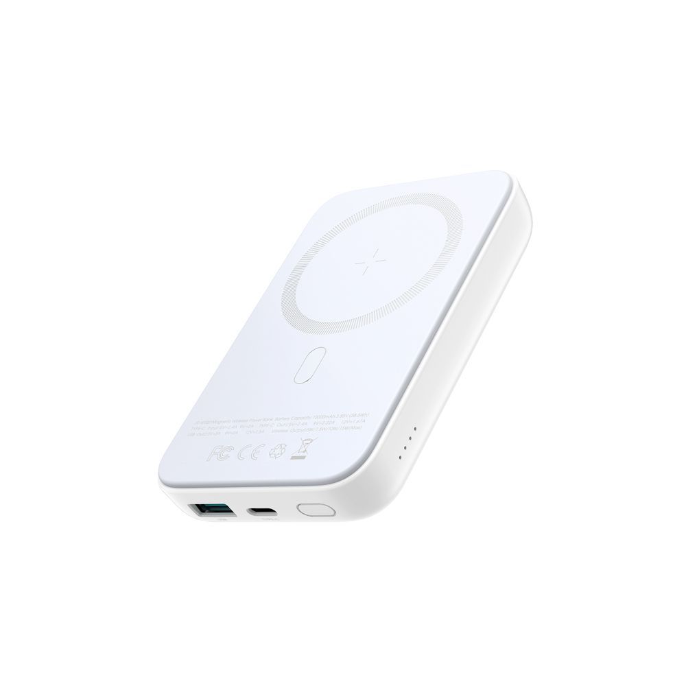 Joyroom Magnetic Wireless 10000mAh Fast Charging Mini Power Bank, 20W, White, JR-W020 - Main Image