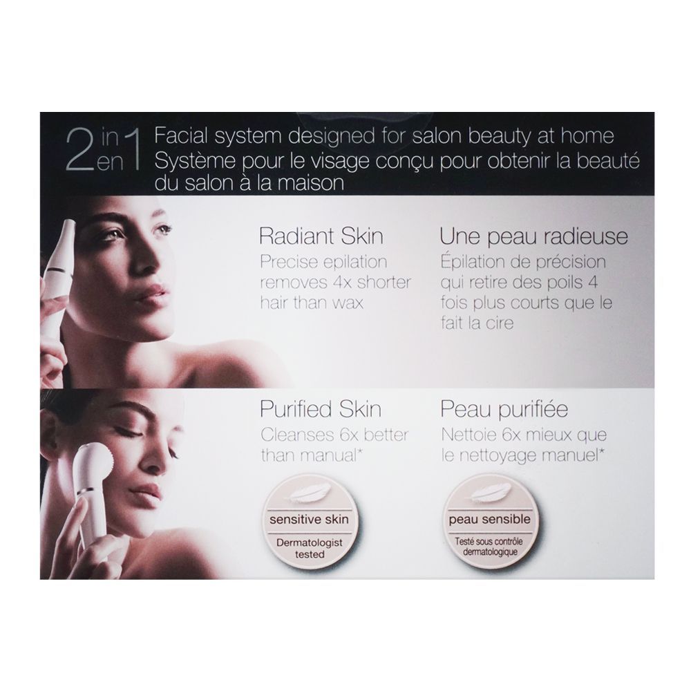 Braun Face Spa Pro 2-In-1 Epilator & Facial Cleansing Brush, White, 910 - Image 5