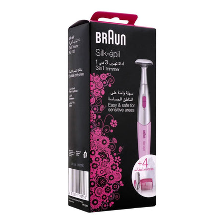 Braun Silk Epil 3-In-1 Bikini Trimmer, Pink and Grey, FG1100 - Image 2