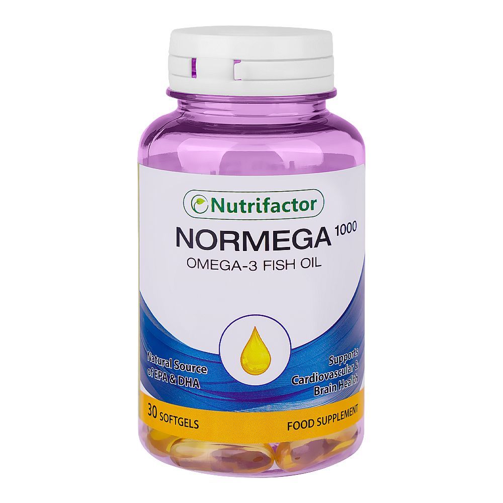 Normega 1000 Omega-3 Fish Oil Food Supplement - Heart, Brain & Joint Health Support, 30-Pack - Main Image