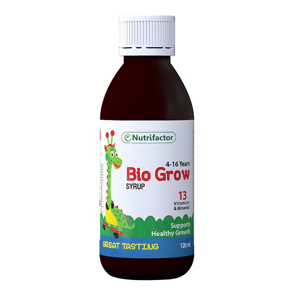 Nutrifactor Bio Grow 4-16 Years Food Supplement Syrup 120ml - Main Image