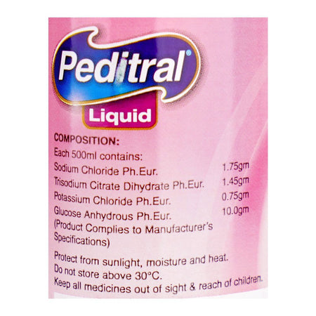 Peditral Bubble Gum Liquid, Oral Rehydration Solution For Dehydration, 500ml - Image 3