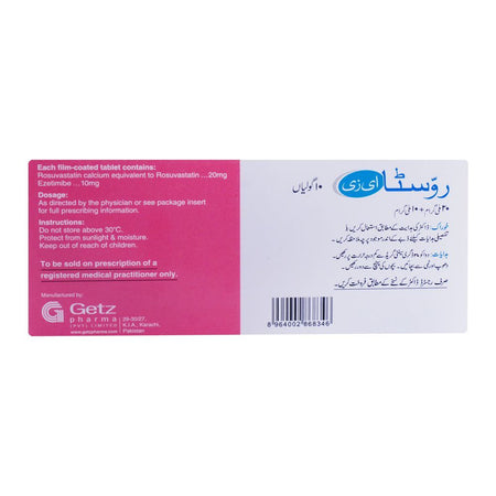 Getz Pharma Rovista EZ Tablet, 20mg + 10mg, 10-Pack - Image 2