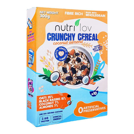 Nutri Lov Coconut Almond Crunchy Cereal, 300g - Main Image