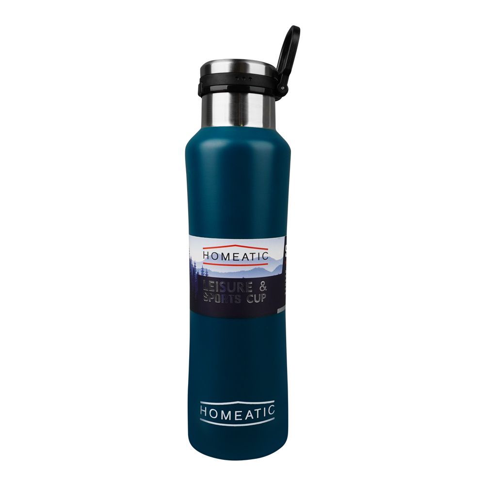 Homeatic Steel Water Bottle, 550ml Capacity, Green, KA-038 - Main Image