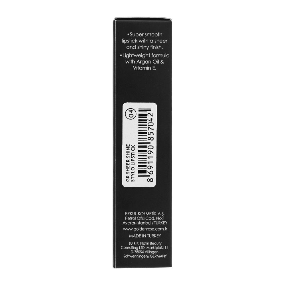 Golden Rose Sheer Shine SPF 25 Stylo Lipstick, 04 - Image 6