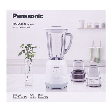 Panasonic Blender With 2 Dry Mill, 450W, White, MX-EX1521 - Image 3