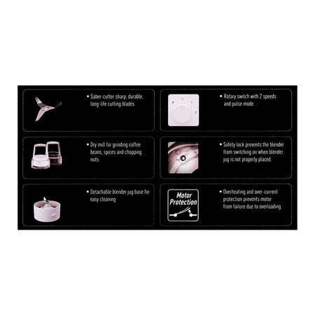 Panasonic Blender With 2 Dry Mill, 450W, White, MX-EX1521 - Image 5