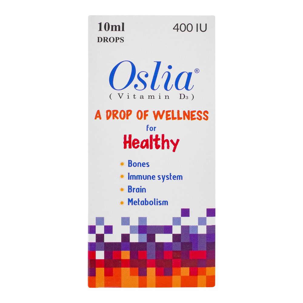 Vida Laboratories Oslia Vitamin D3 Drops, 400IU, 10ml - Image 2