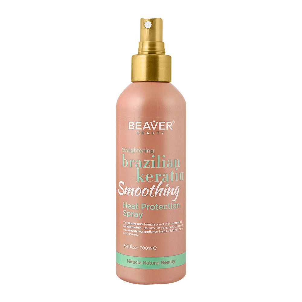Beaver Straightening Brazilian Keratin Smoothing Heat Protection Spray, 200ml - Main Image