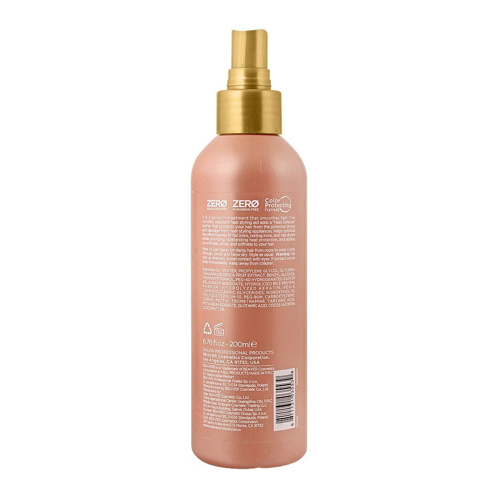 Beaver Straightening Brazilian Keratin Smoothing Heat Protection Spray, 200ml - Image 2