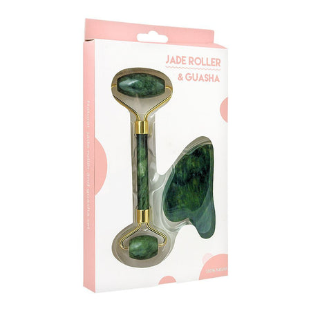 Jade Roller & Guasha, Facial Massage Tool Set, Green, 2-Pack - Image 4