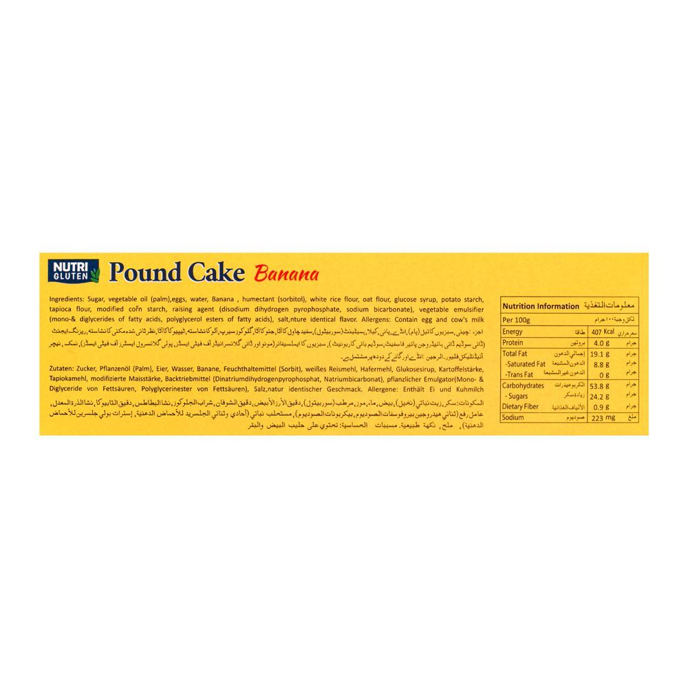 Nutri Gluten Pound Cake Vanilla, Gluten Free, 200g - Image 3