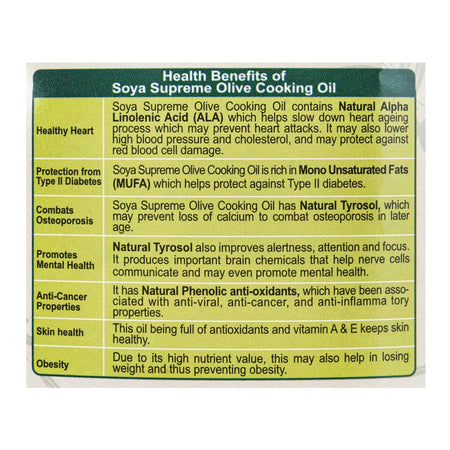 Soya Supreme Olive Cooking Oil, Bottle, 4.5 Liters - Image 4