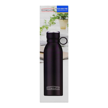 Homeatic Steel Water Bottle, 750ml Capacity, Pink, HKA-030 - Image 4