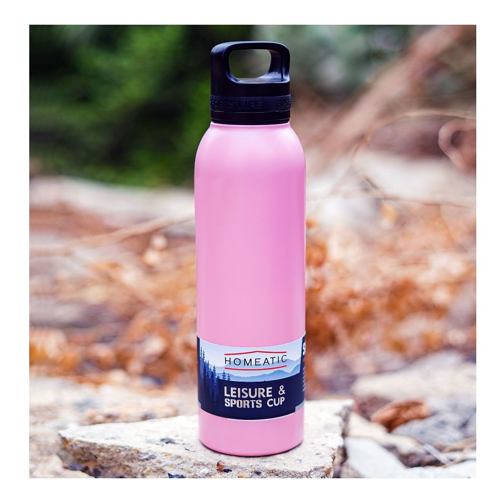 Homeatic Stainless Steel Water Bottle, 730ml, Pink, HKA-034 - Main Image
