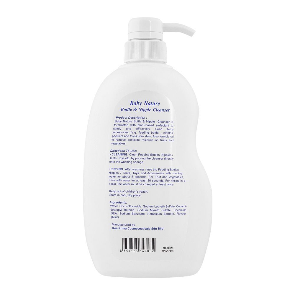 Baby Nature Mint Bottle & Nipple Cleanser, 700ml - Image 2