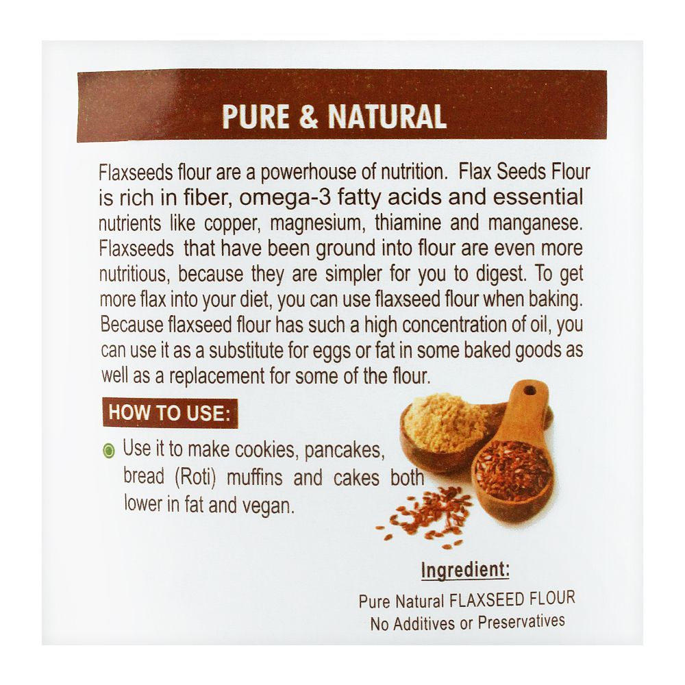 Quill FlaxSeed Flour, 300gms - Image 3