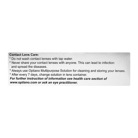 Optiano Soft Contact Lenses, Crystal Grey - Image 2