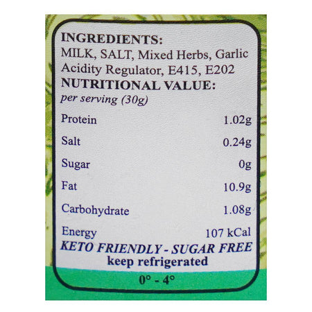 The Vittles Company Garlic & Herb Cream Cheese, Frozen, 200g - Image 4