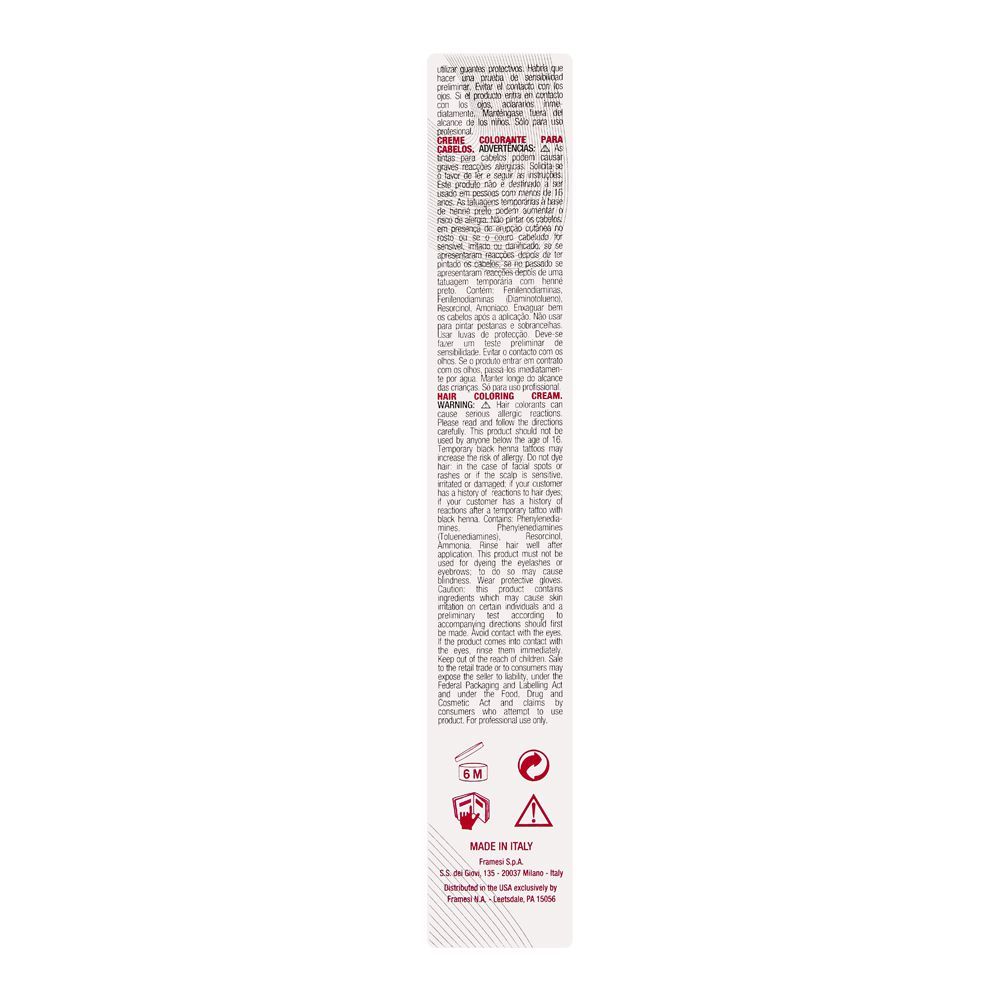 Framesi Framcolor Glamour Hair Coloring Cream 6.13 Dark Olive Blonde - Image 6