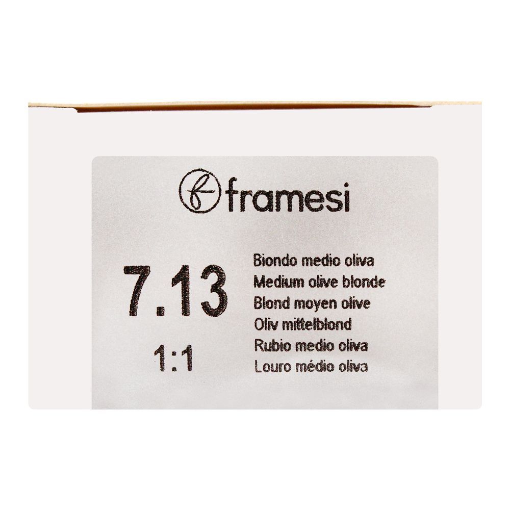 Framesi Framcolor Glamour Hair Coloring Cream 7.13 Medium Olive Blonde - Image 8