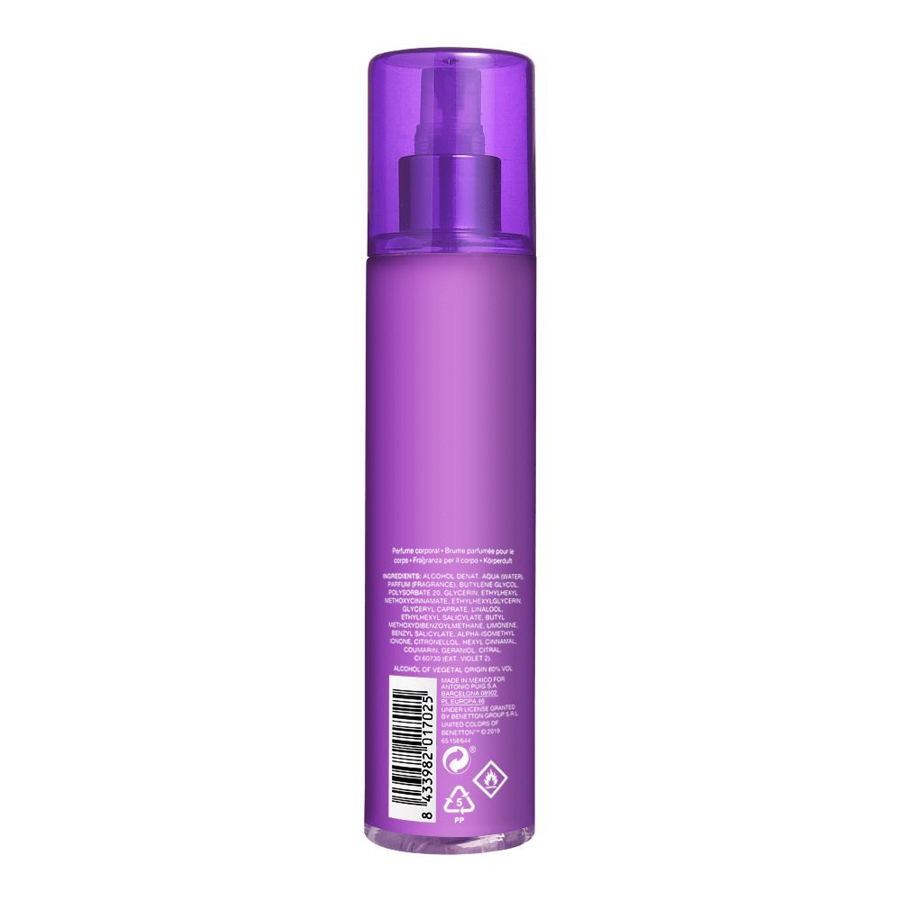 United Colors of Benetton Fabulous Purple Violet Perfumed Body Mist, 236ml - Image 2