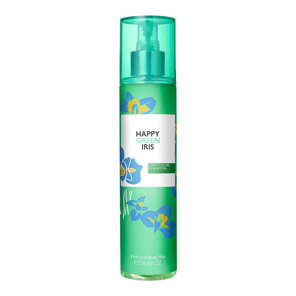 United Colors of Benetton Happy Green Iris Perfumed Body Mist, 236ml - Main Image